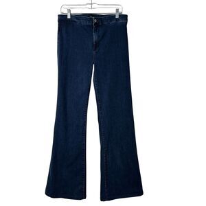 J Brand High Rise Tailored Flare Jeans Allegiance Blue Stretch Womens 32